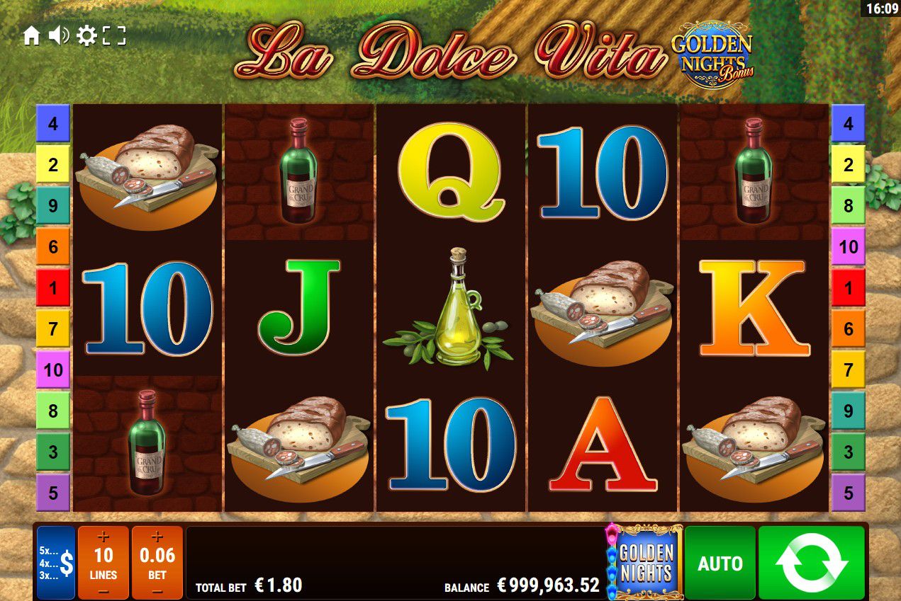 Slot La Dolce Vita Golden Nights