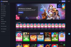 Screenshot der Roostake Casino Webseite auf einem mobilen Gerät