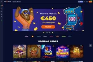 Schermata dell app di Nine casino