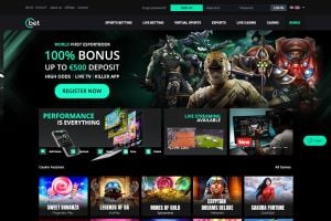 Interface mobile de Cbet casino