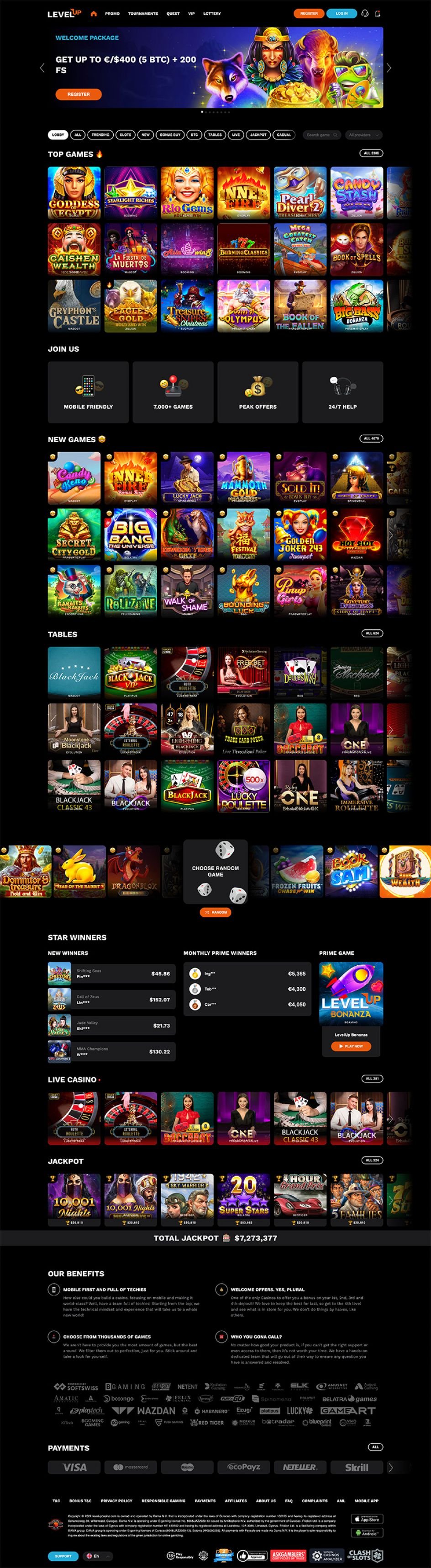 level up casino review