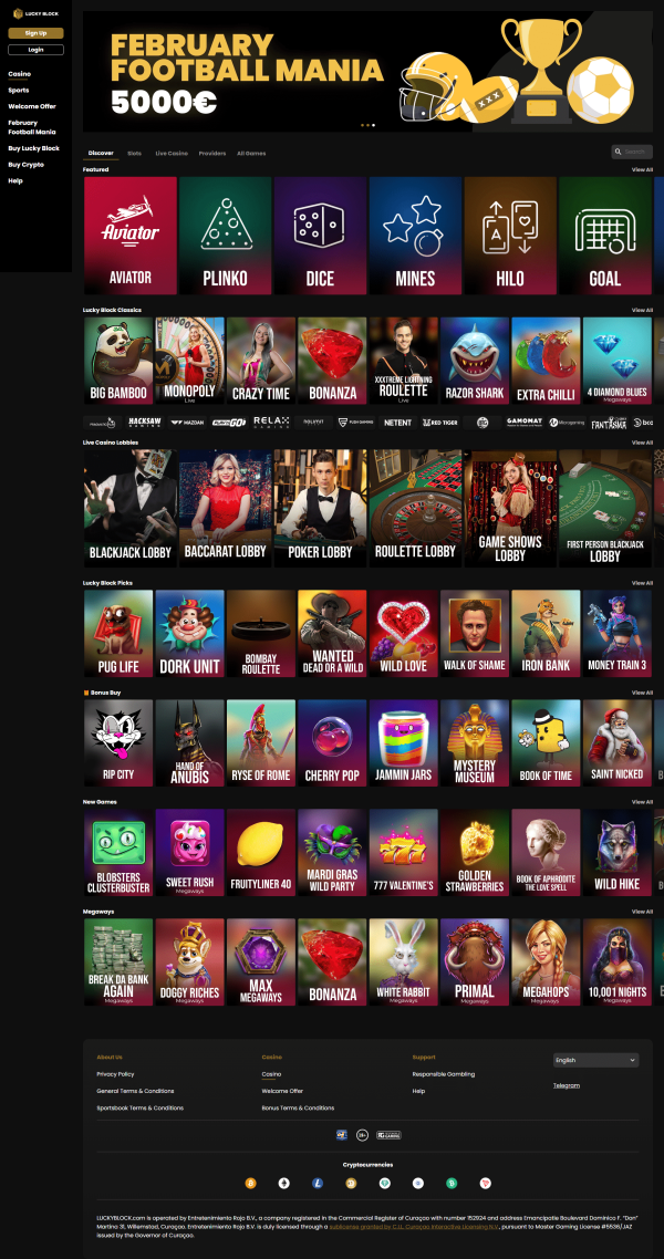 Lucky Block Casino Review 2025 | Bonus Codes & 5000+ Games