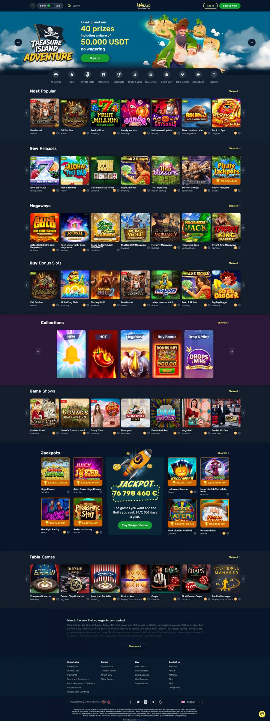 Winz.io Casino (2022) 🥇 Review | Games - AskGamblers