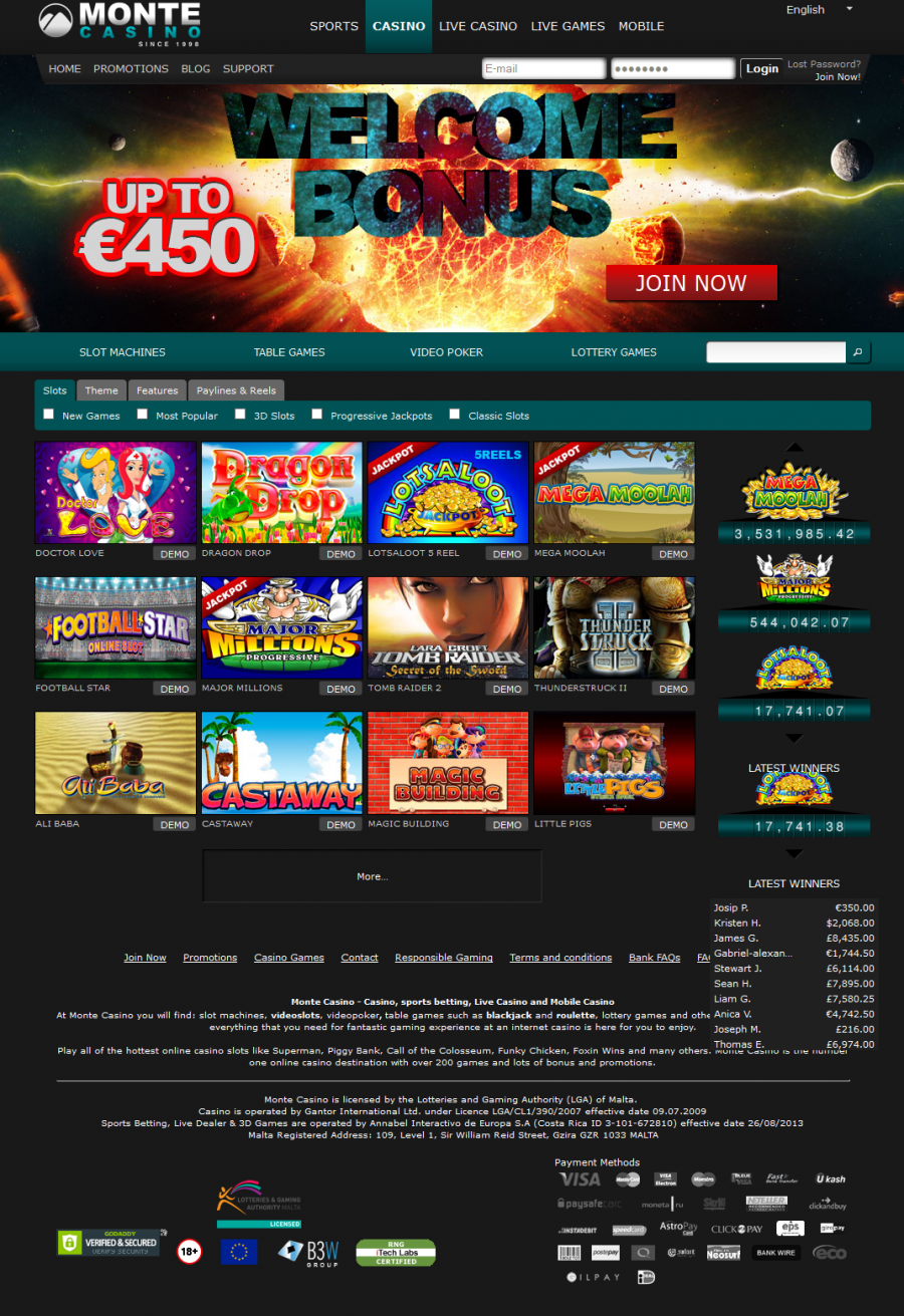 Monte Casino (2021) Review Games AskGamblers