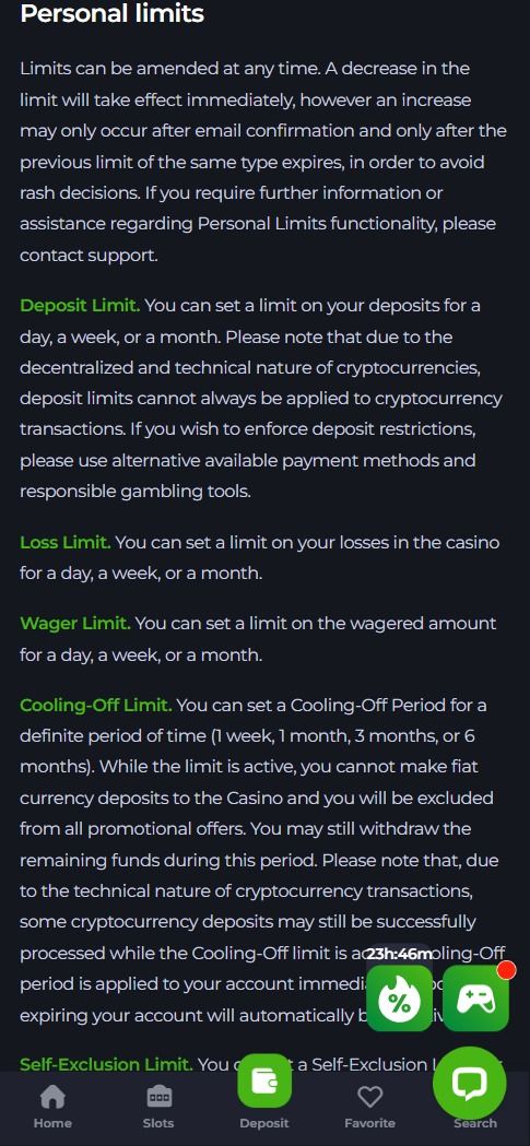 jeetcity casino responsible gambling tools