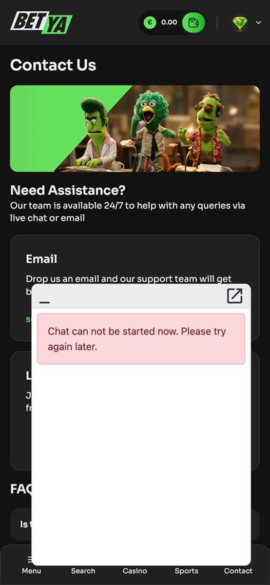 Betya Casino Support