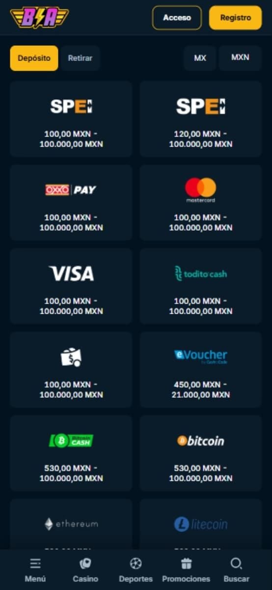 Betarenas Casino pagos
