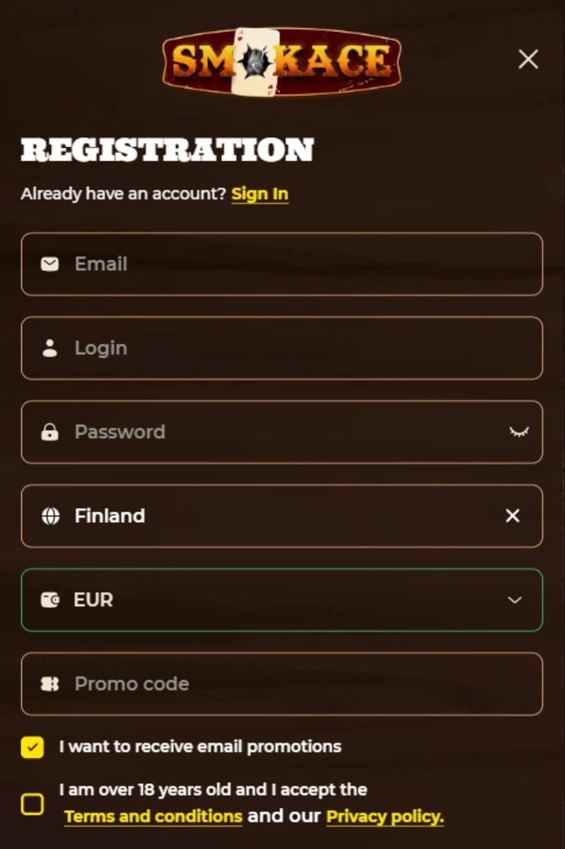 smokace registration