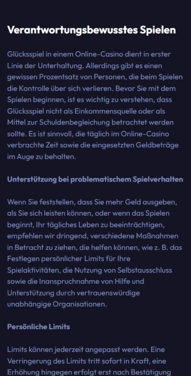 Spinrise Casino verantwortungsvolles Spielen
