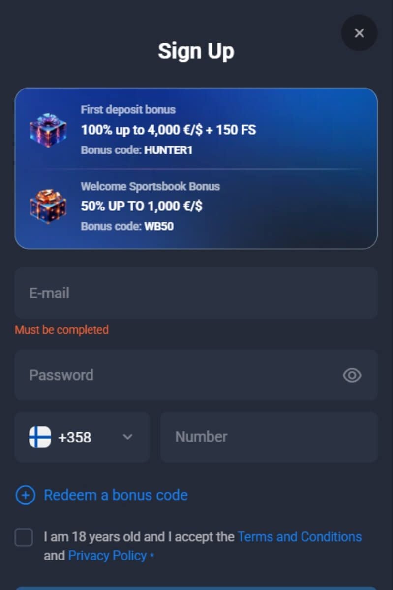 lucky hunter registration