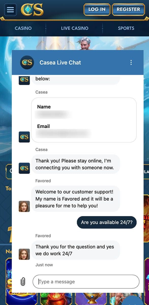 Casea Casino Support