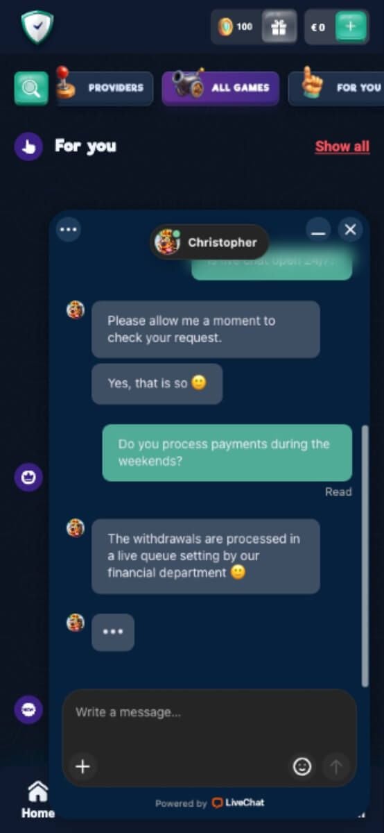 SafeCasino Support