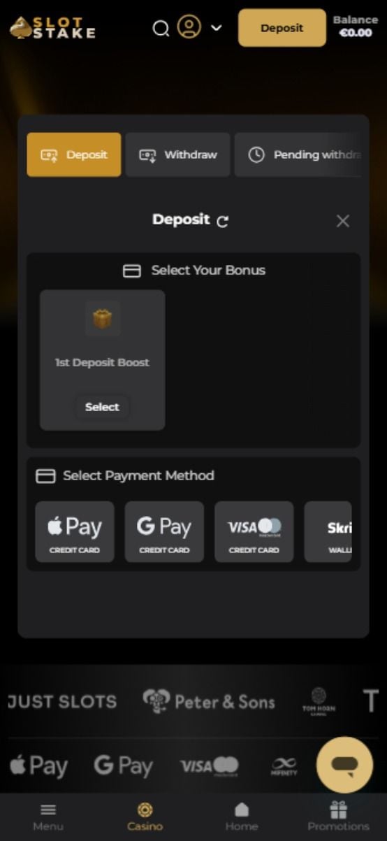 Slotstake Payments 