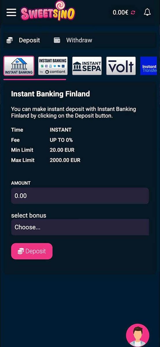 Sweetsino Casino Payments