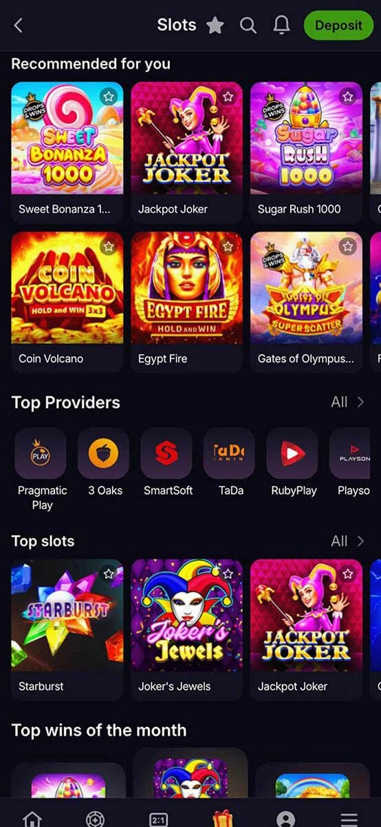 Mango Dorado Casino Games Lobby