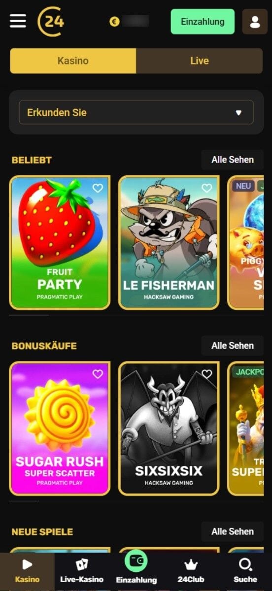 24Casino Spiele