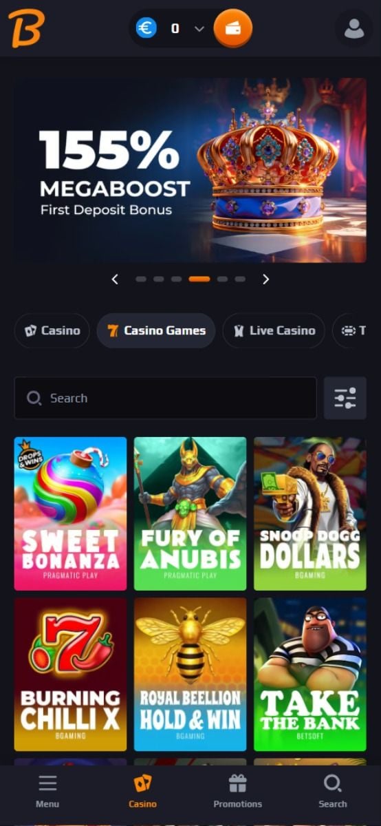 blaze casino games