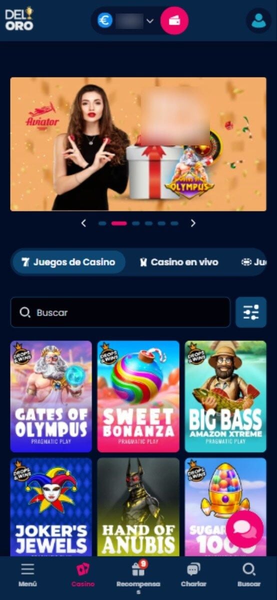 Del Oro Casino juegos