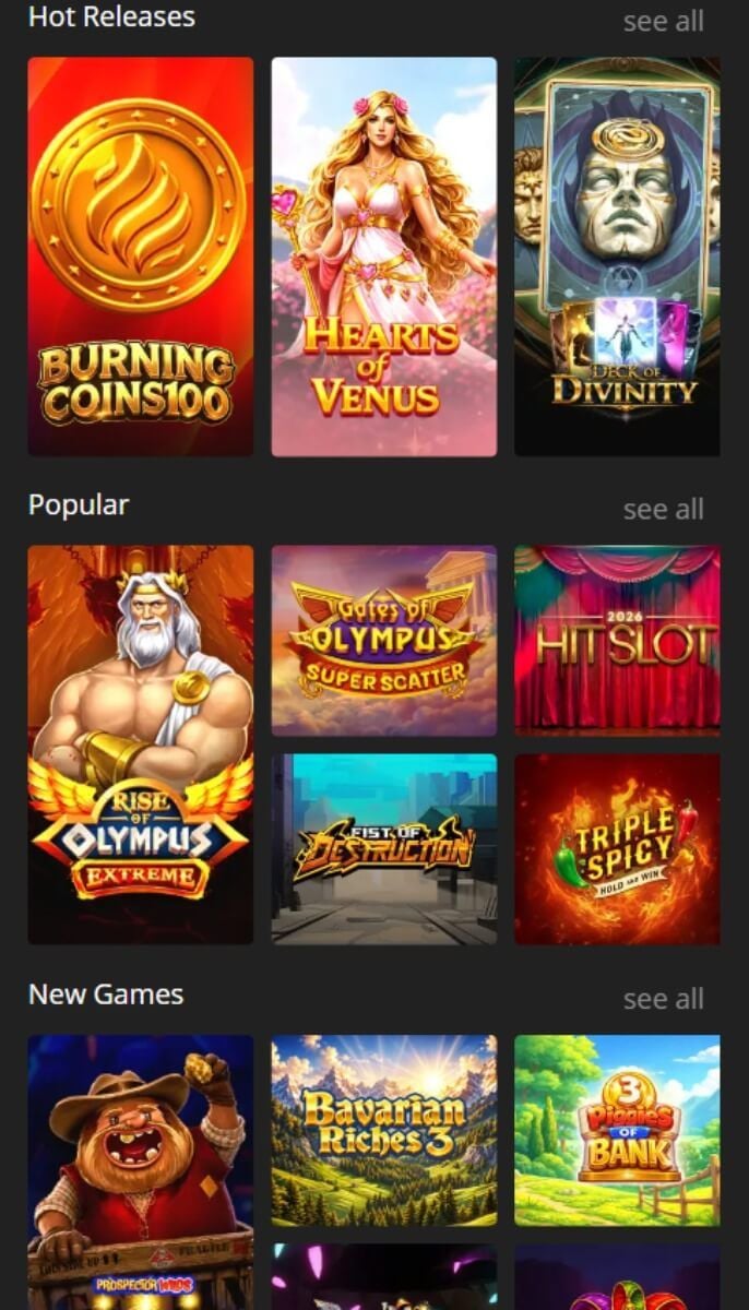 ibet Casino Games Lobby