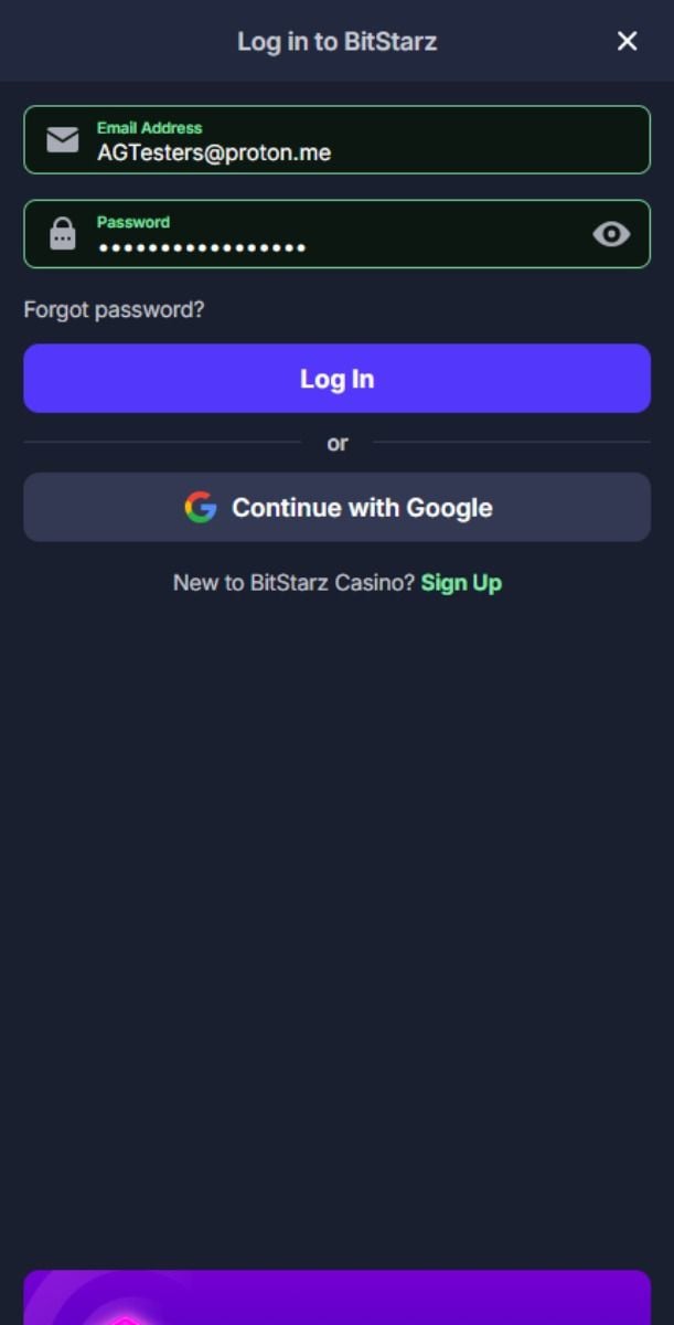 Bitstarz Casino Sign Up