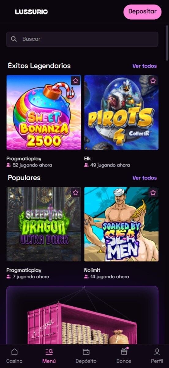 Lussurio Casino juegos