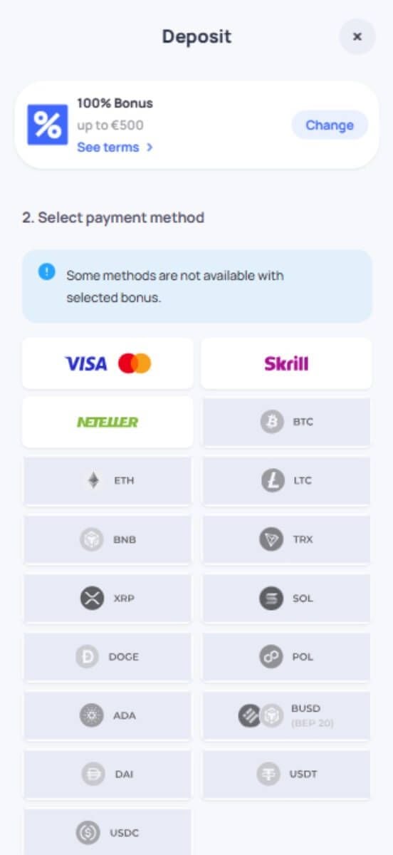 HypeKasino payment