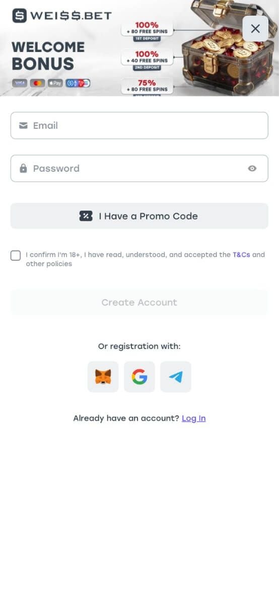 Weiss Casino Registration Form