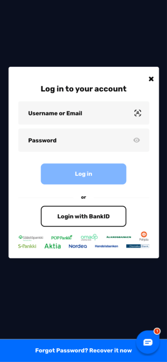 SuperOnni Casino Registration Form