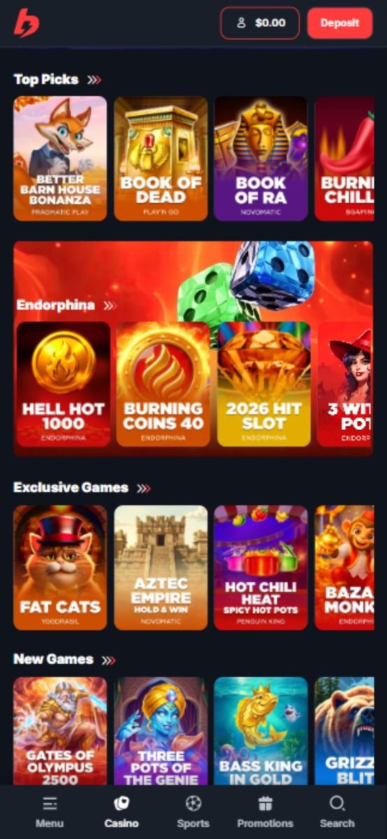 BetBay Casino juegos