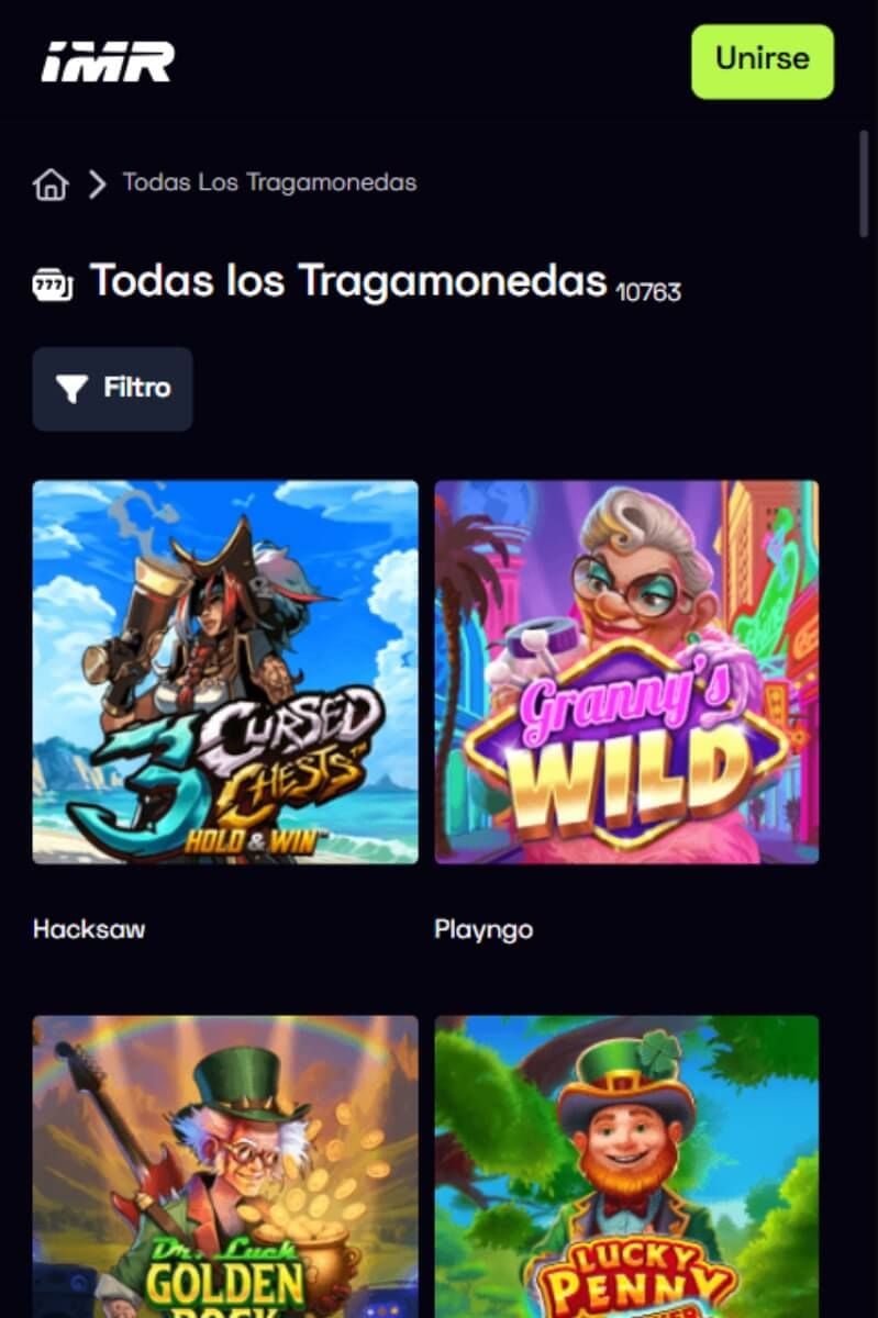 Immerion Casino juegos