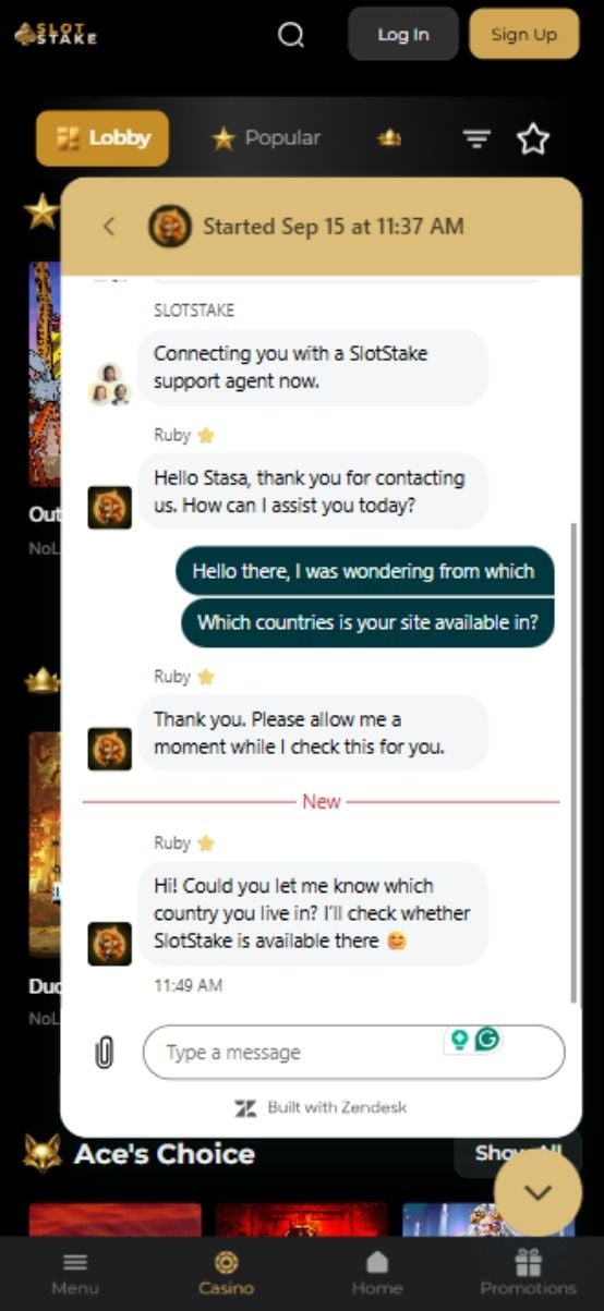 SlotStake Customer Support 