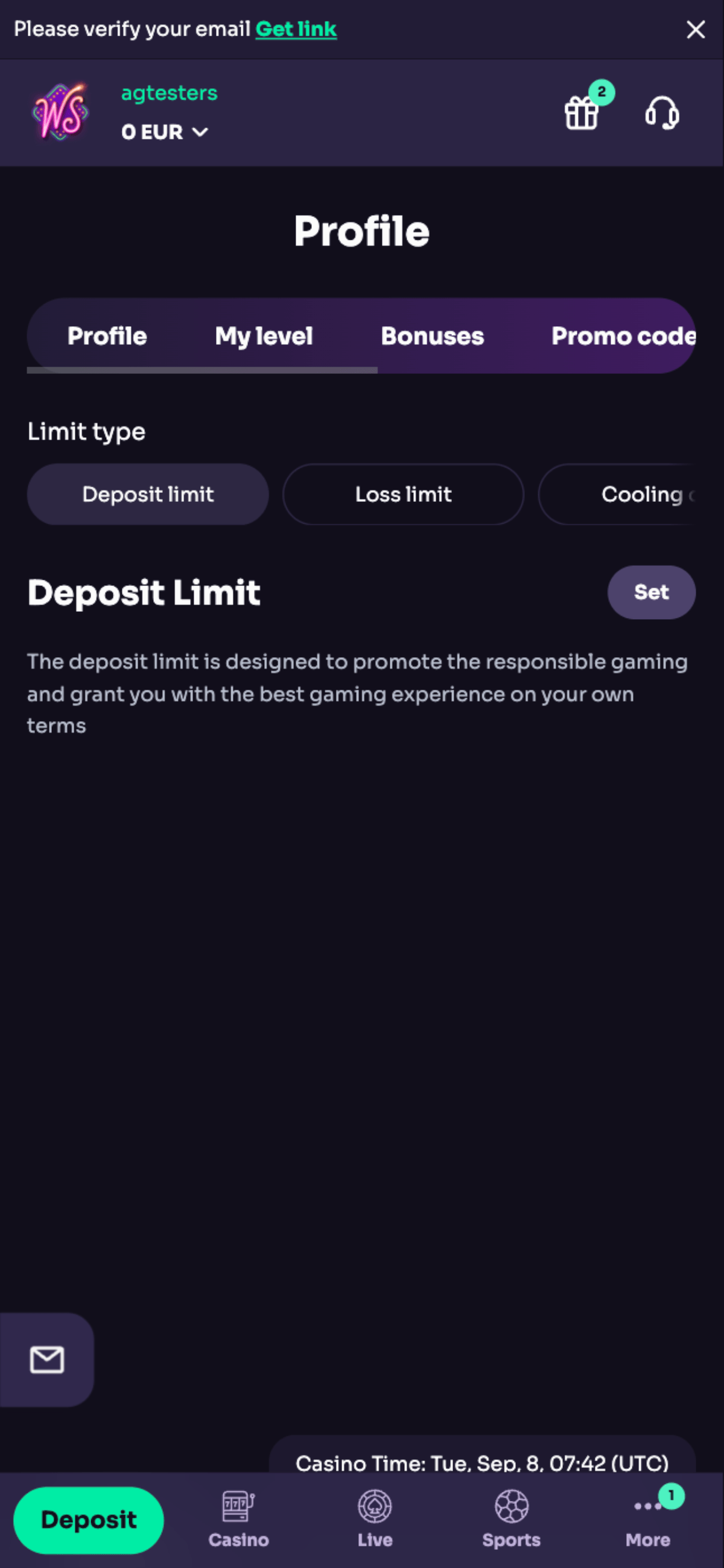 WinSpirit Casino Responsible Gambling Tools