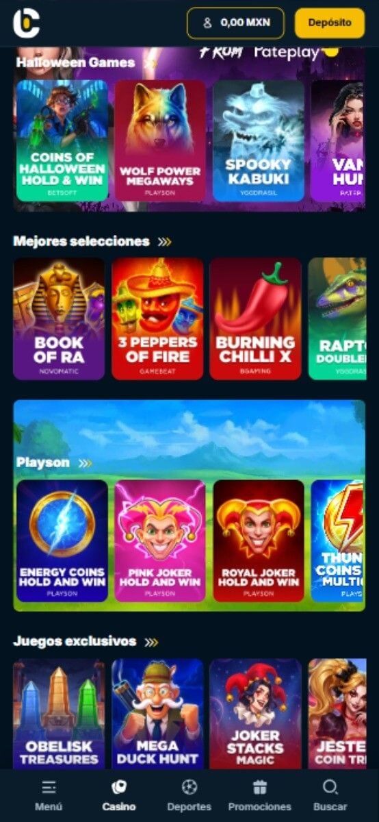 CampeonBet Casino juegos