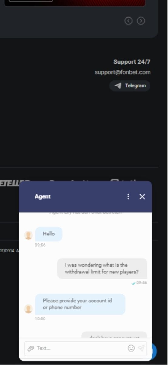 Fonbet customer support
