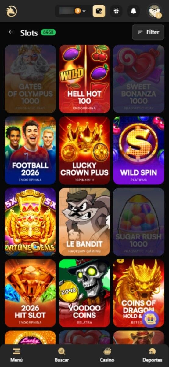 Wolf.io Casino Juegos