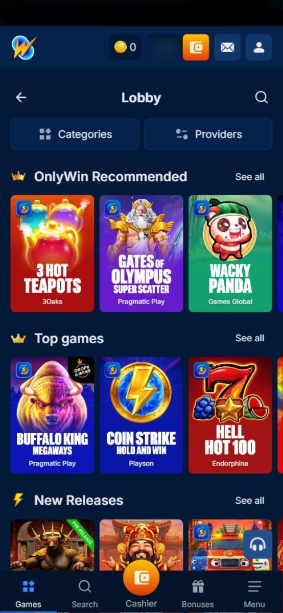 onlywin games