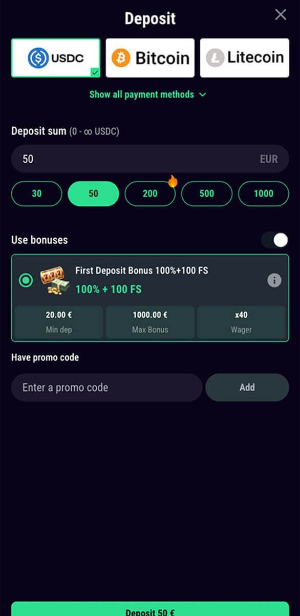 Win Beast Casino Payments