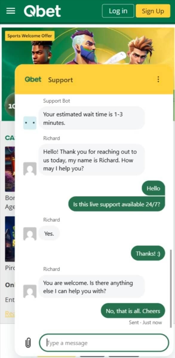 Qbet Support