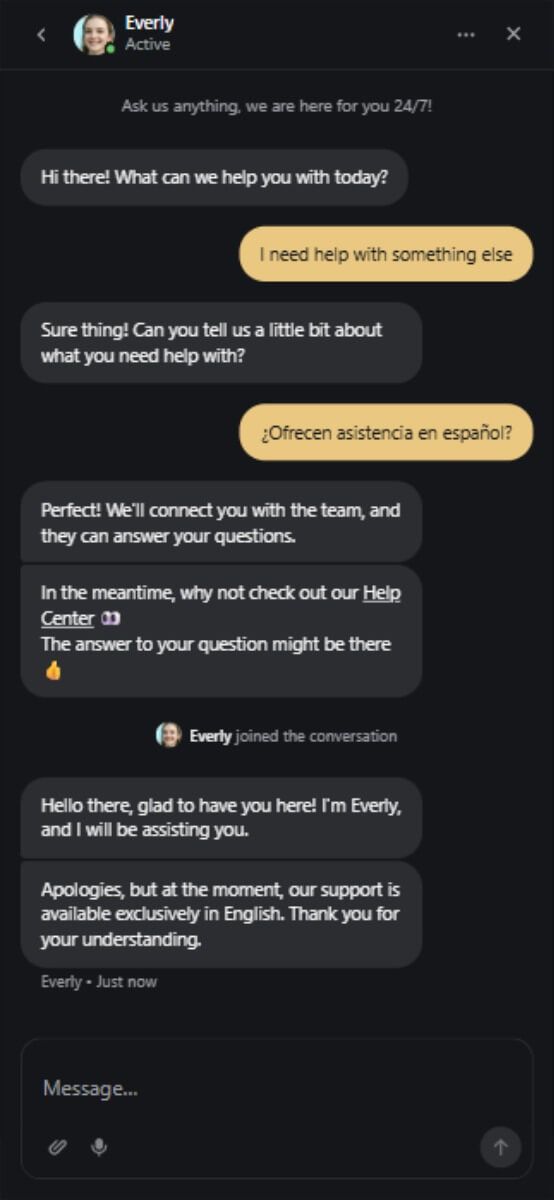 Wolf.io Casino Atención al cliente