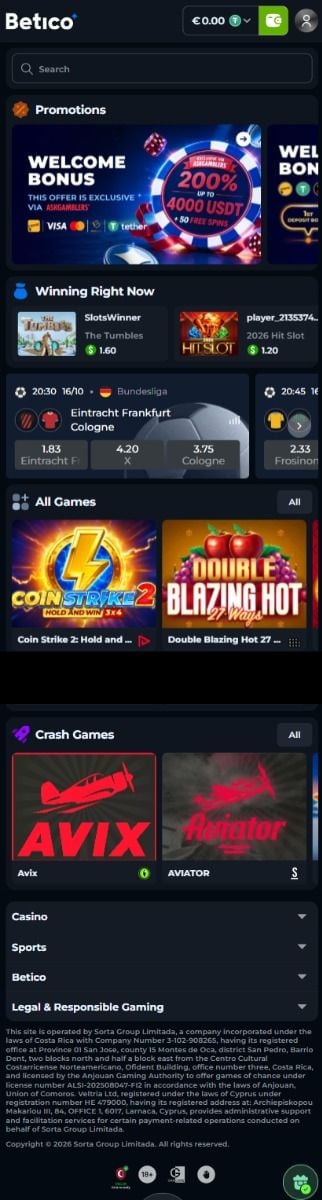Betico Games Lobby