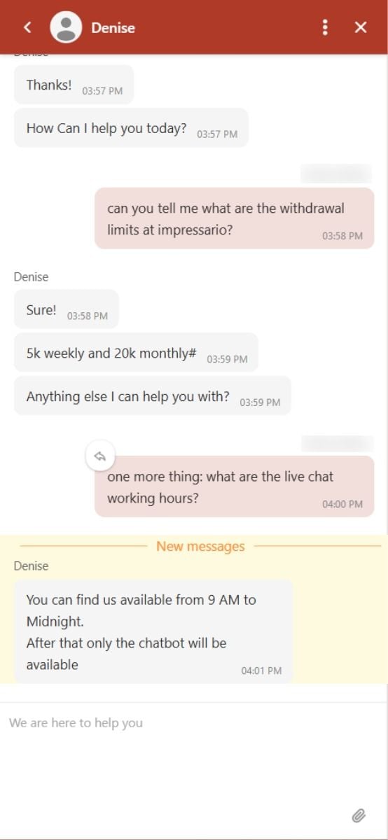 impressario support