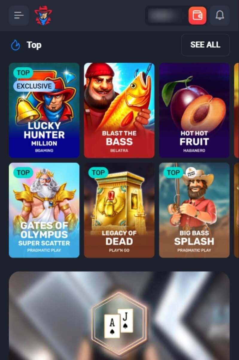 lucky hunter games lobby