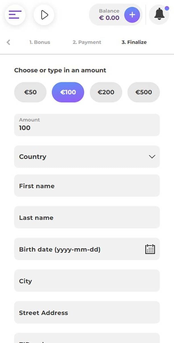 Tsars Casino Payments
