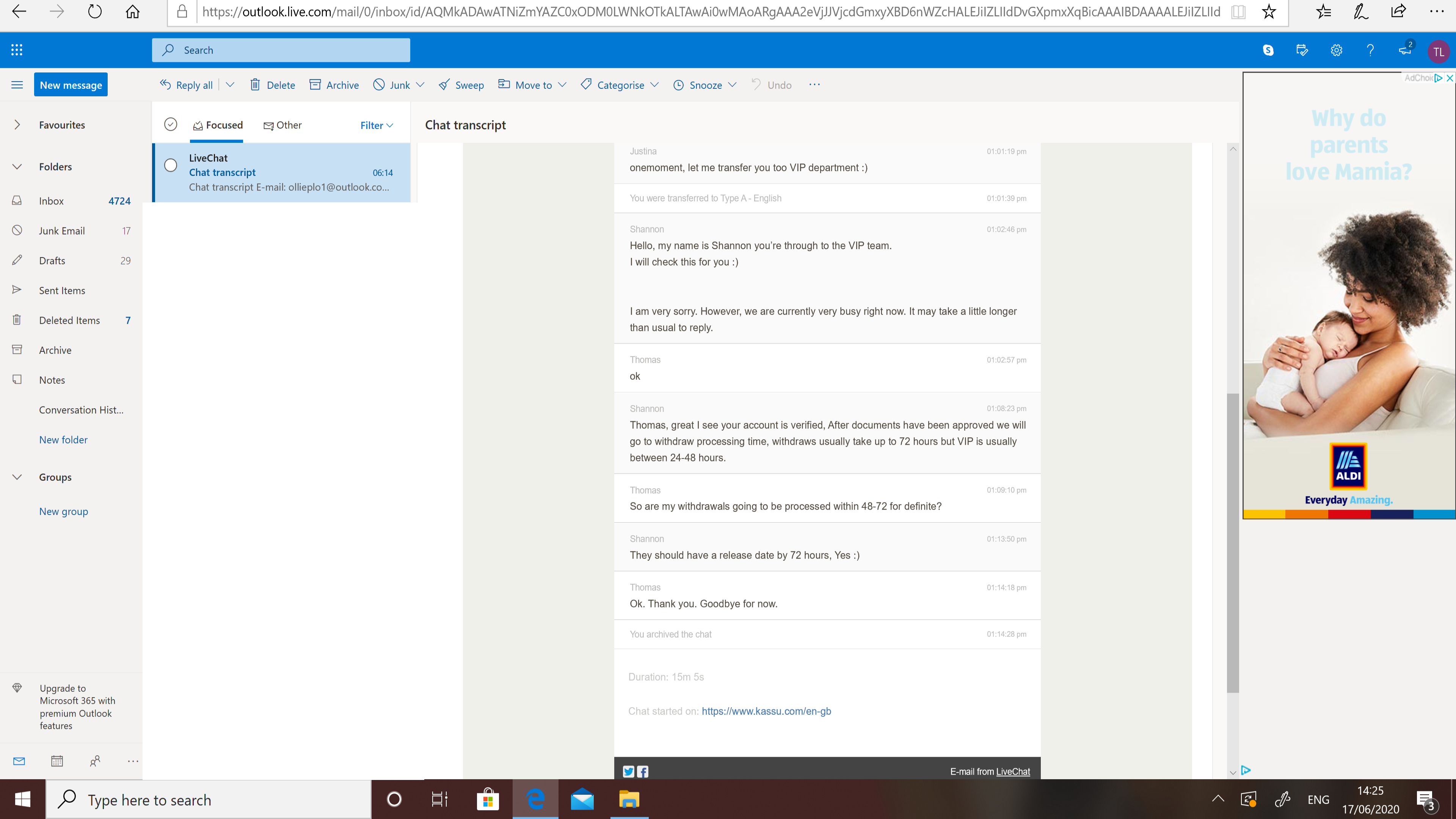 Kassu 17th June live chat.png