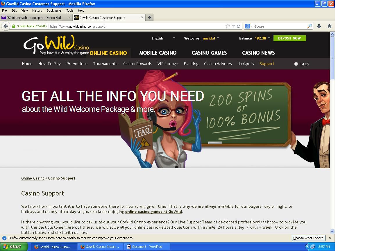 my remainning balance account at go wild casino.JPG