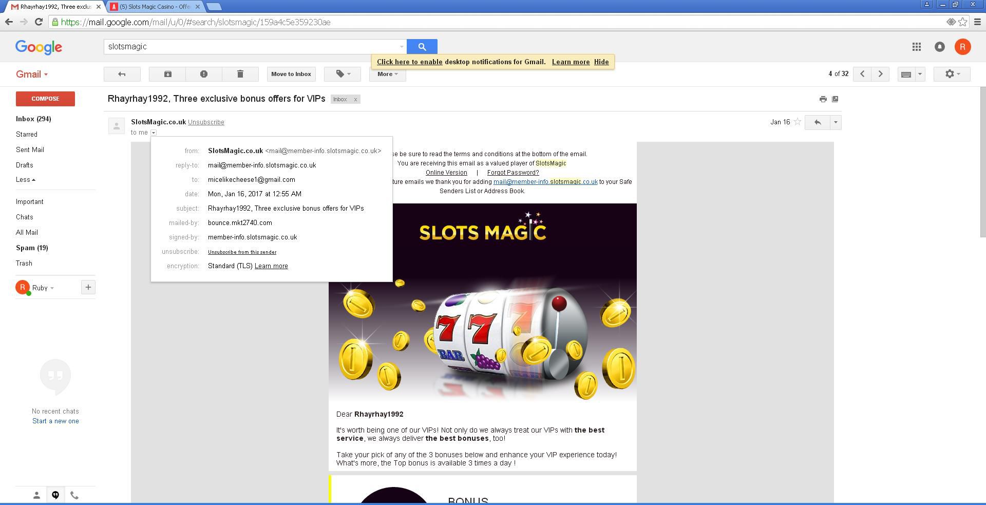 jan 16th slots magic promo offer.JPG