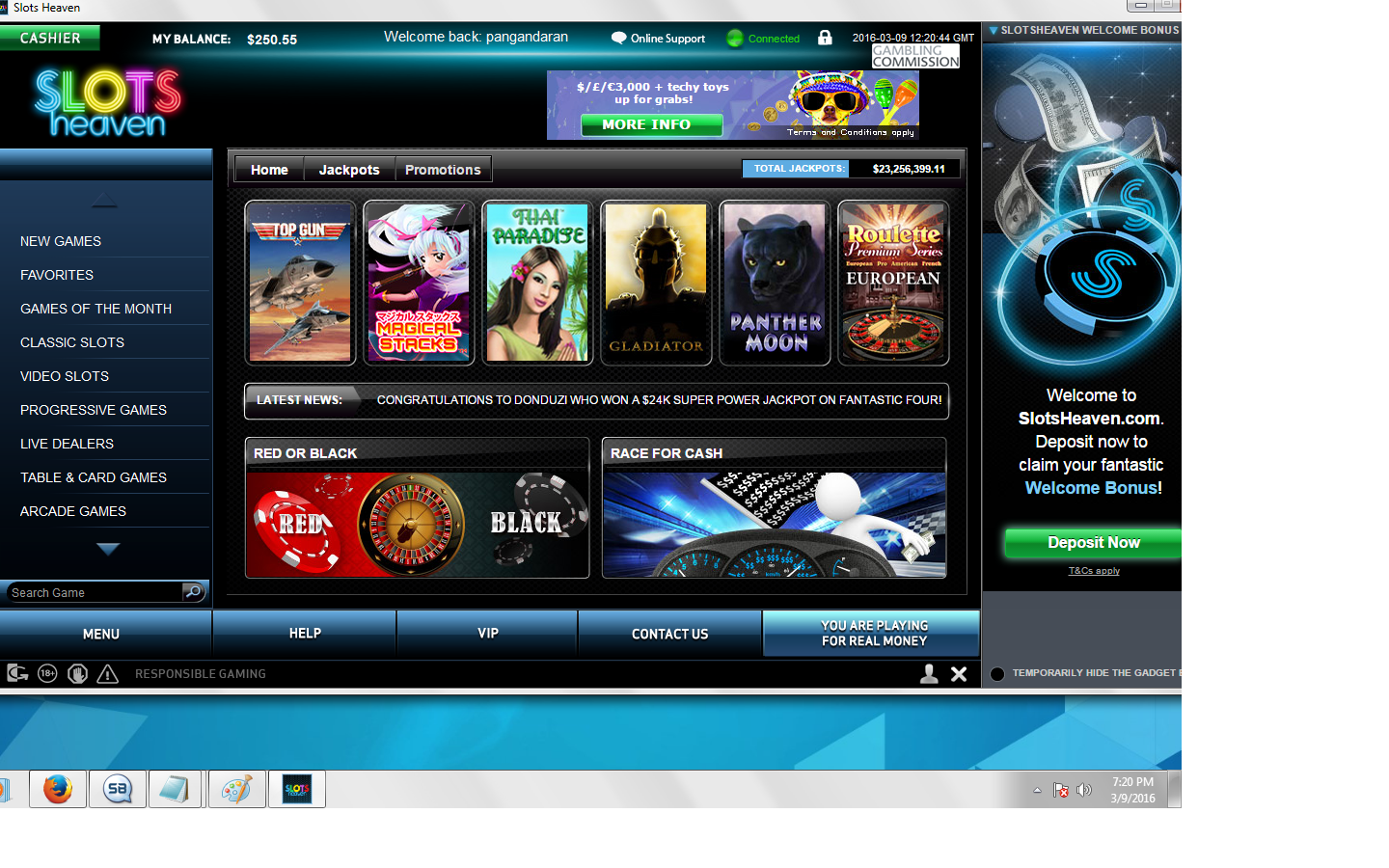 my slotheaven casino account.png