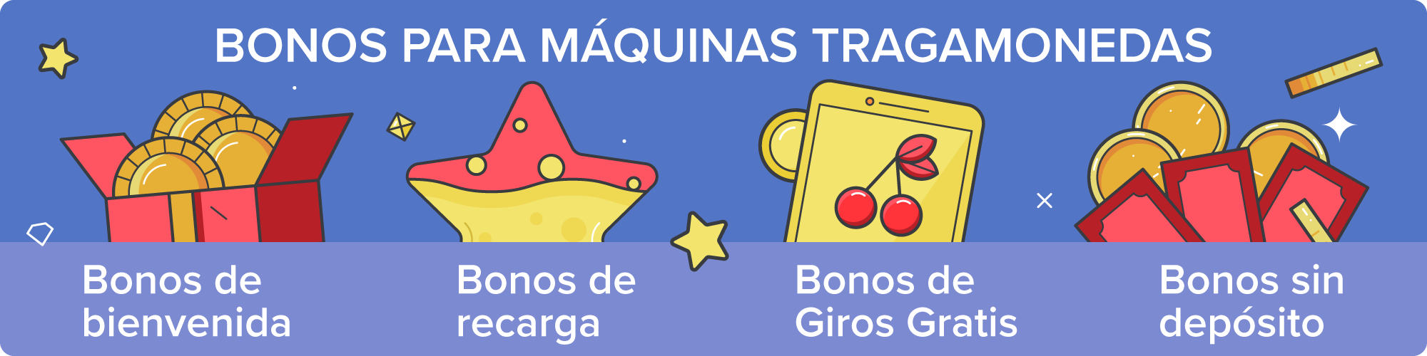 Tipos de bonos para nuevas tragamonedas en línea