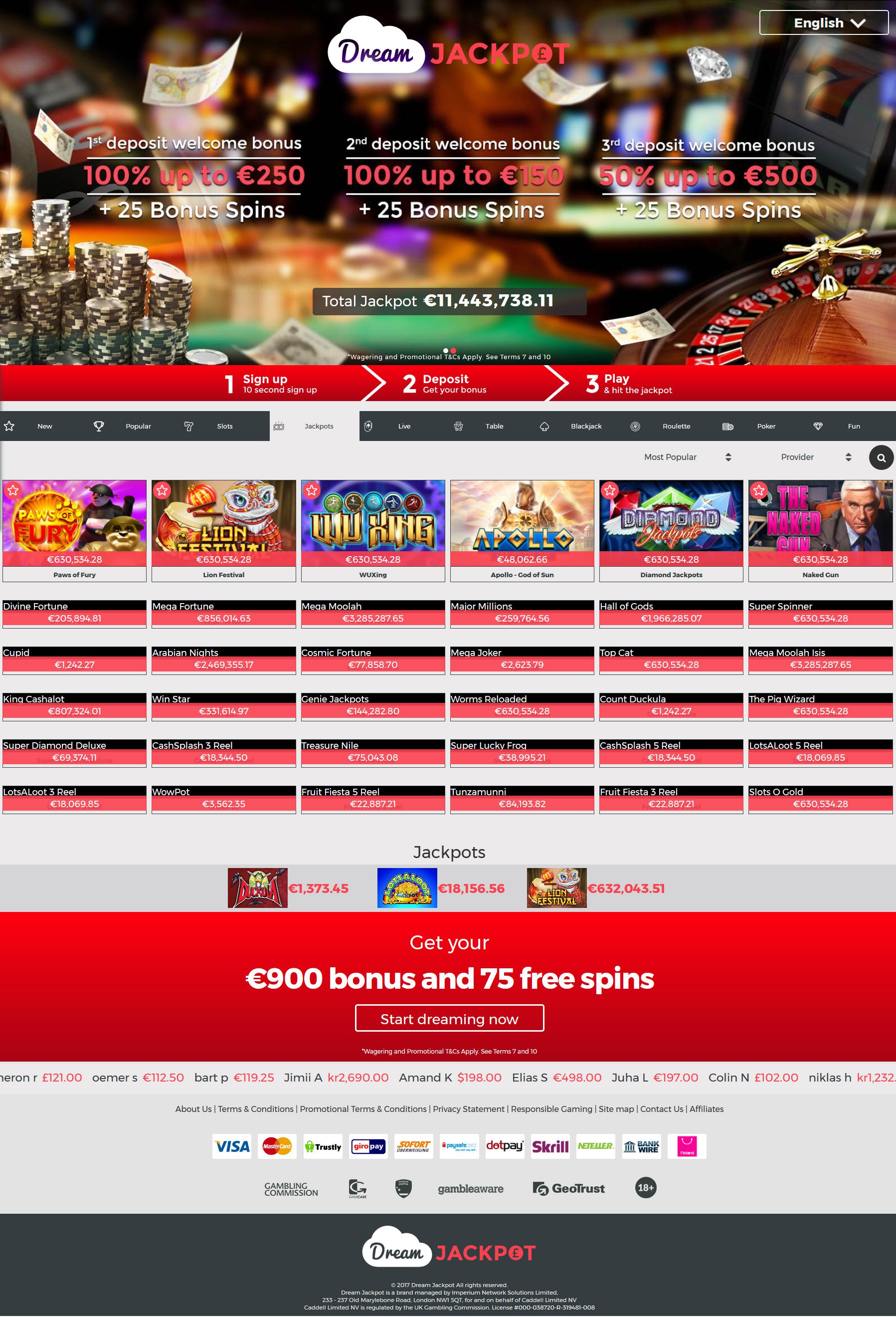 Dream jackpot casino facebook