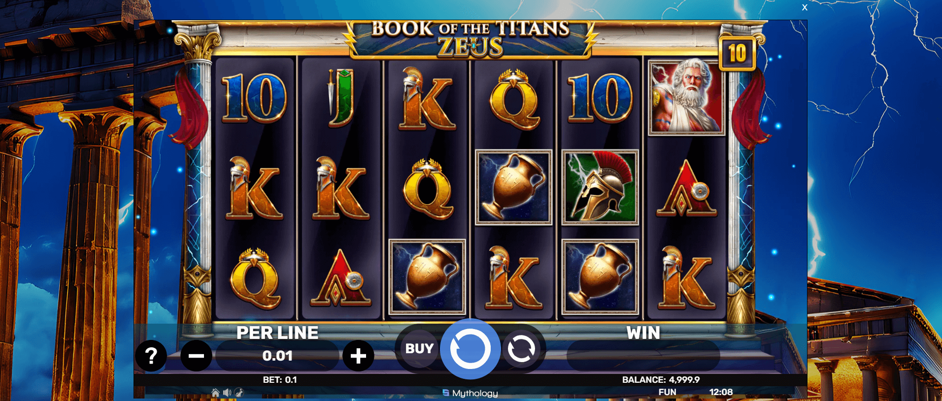 Caça-níquel Book of the Titans - Zeus